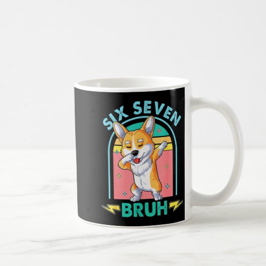 Funny 67 Meme Dog Six Seven Bruh Kids Boys Tee Kaffeetasse (Rechts)