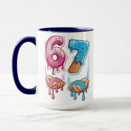 Funny 67 Meme Donut Ice Cream Gen Alpha Slang Kaffeetasse