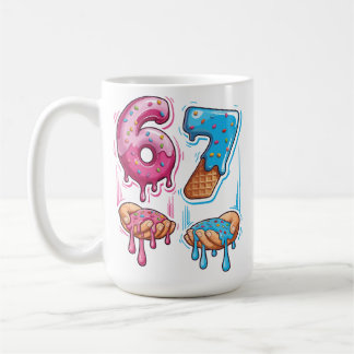 Funny 67 Meme Donut Ice Cream Gen Alpha Slang Kaffeetasse