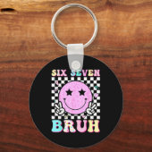 Funny 67 Meme Happy Face 6-7 Boys Kids Teens Six S Schlüsselanhänger (Vorderseite)