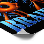 Funny 67 Meme Italian Brainrot Tung Tung Sahur Six Poster (Ecke)