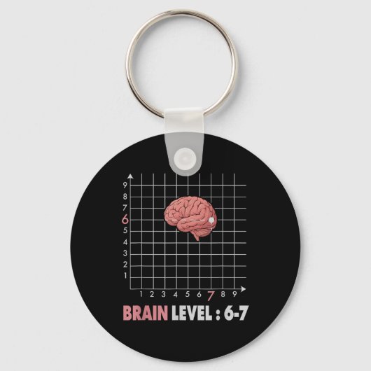 Funny 67 Meme Math Six Seven Teacher Brainrot Joke Schlüsselanhänger (Vorderseite)