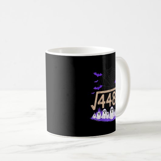 Funny 67 Meme Math Teacher 6 7 Halloween Square Ro Kaffeetasse (VorderseiteRechts)