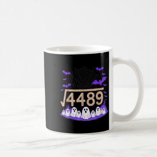 Funny 67 Meme Math Teacher 6 7 Halloween Square Ro Kaffeetasse (Rechts)