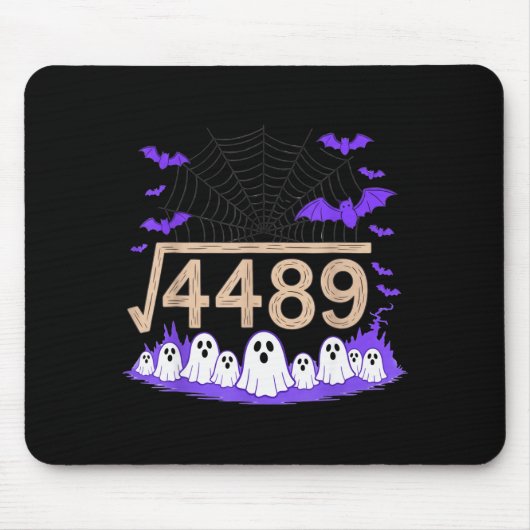 Funny 67 Meme Math Teacher 6 7 Halloween Square Ro Mousepad (Vorne)