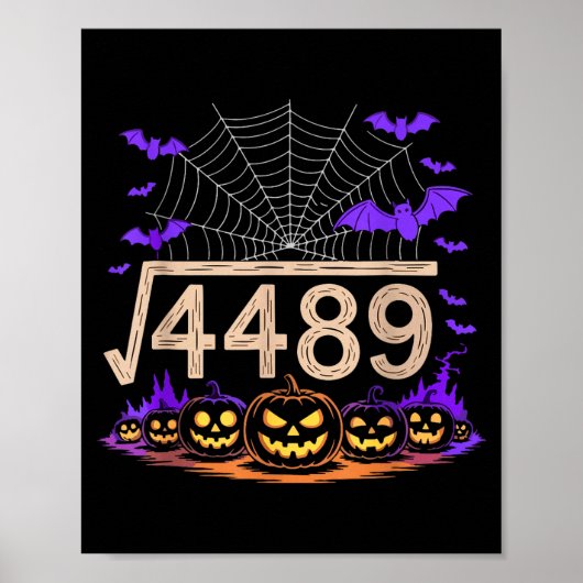 Funny 67 Meme Math Teacher 6 7 Halloween Square Ro Poster (Vorne)
