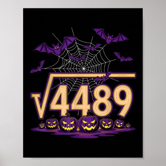 Funny 67 Meme Math Teacher Square Root 4489 Hallow Poster (Vorne)