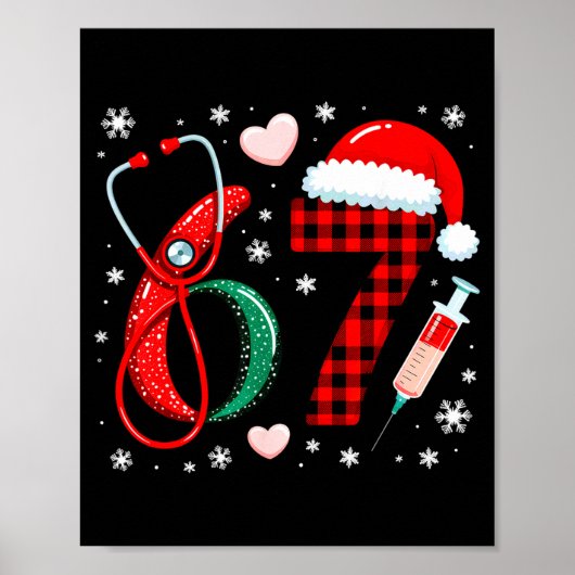 Funny 67 Meme Nurse Six Seven Nursing Festive Chri Poster (Vorne)