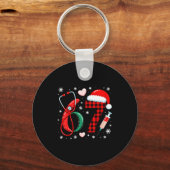 Funny 67 Meme Nurse Six Seven Nursing Festive Chri Schlüsselanhänger (Vorderseite)