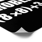 Funny 67 Meme Pemdas Elementary Math Teacher Brain Poster (Ecke)