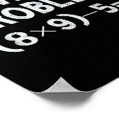 Funny 67 Meme Pemdas Elementary Math Teacher Brain Poster (Ecke)