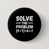 Funny 67 Meme Pemdas Elementary Math Teacher Humor Button (Vorderseite)