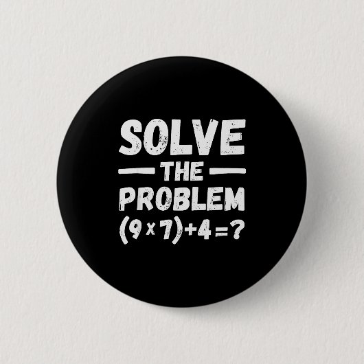 Funny 67 Meme Pemdas Elementary Math Teacher Humor Button (Vorderseite)