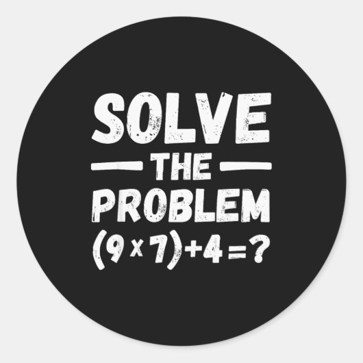 Funny 67 Meme Pemdas Elementary Math Teacher Humor Runder Aufkleber (Vorderseite)