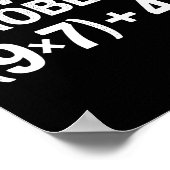 Funny 67 Meme Pemdas Math Teacher Brainrot Element Poster (Ecke)