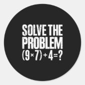 Funny 67 Meme Pemdas Math Teacher Brainrot Element Runder Aufkleber (Vorderseite)