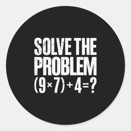 Funny 67 Meme Pemdas Math Teacher Brainrot Element Runder Aufkleber (Vorderseite)