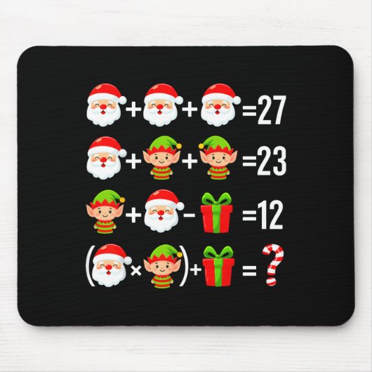 Funny 67 Meme Santa Math Teacher Christmas Six Sev Mousepad (Vorne)