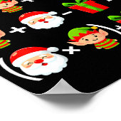 Funny 67 Meme Santa Math Teacher Christmas Six Sev Poster (Ecke)