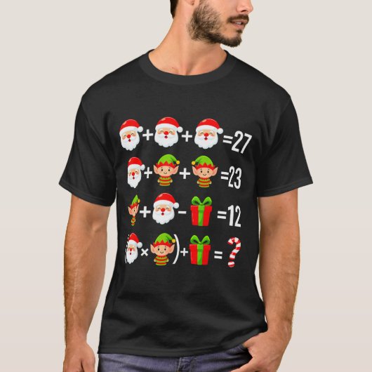 Funny 67 Meme Santa Math Teacher Christmas Six Sev T-Shirt (Vorderseite)