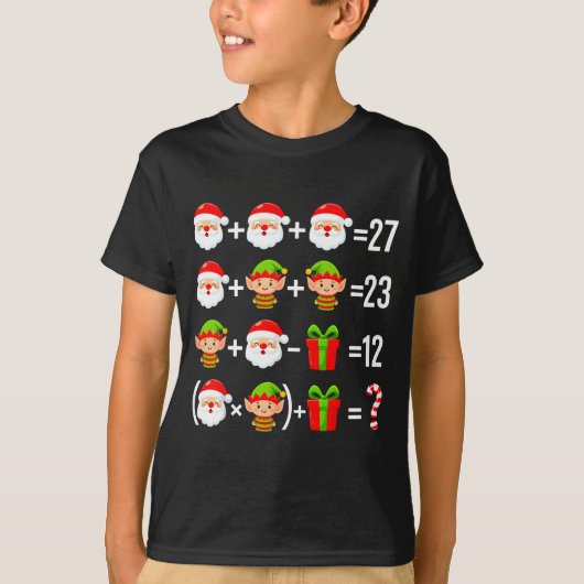 Funny 67 Meme Santa Math Teacher Christmas Six Sev T-Shirt (Vorderseite)