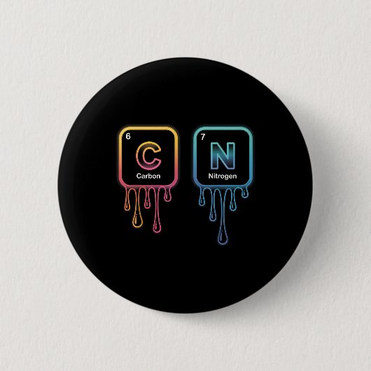 Funny 67 Meme Science Chemistry Nerd Humor Periodi Button (Vorderseite)