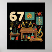 Funny 67 Meme Science Teacher Students Six Seven M Poster (Vorne)