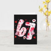 Funny 67 Meme Six Seven 6 7 Valentine Hearts Karte (Gelbe Blume)