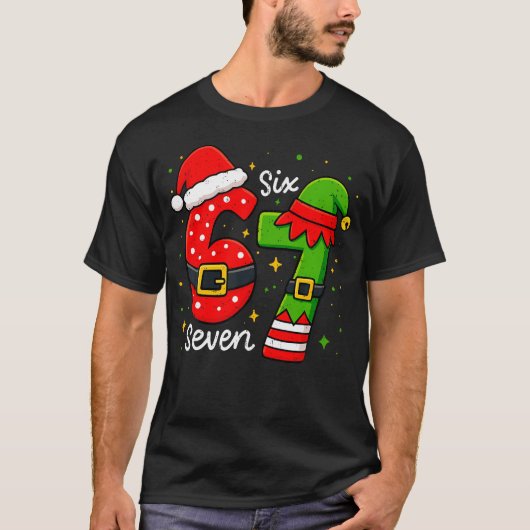 Funny 67 Meme Six Seven Christmas Xmas Holiday Kid T-Shirt (Vorderseite)