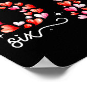 Funny 67 Meme Six Seven Heart Matching Couples Val Poster (Ecke)