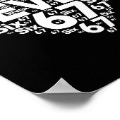 Funny 67 Meme Six Seven Heart Matching Couples Val Poster (Ecke)