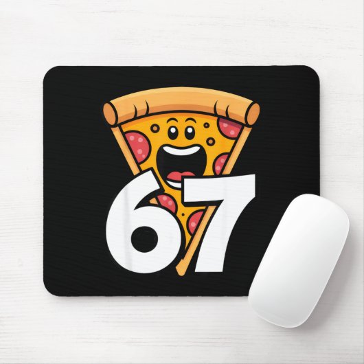 Funny 67 Meme Six Seven Humor Food Zza Mousepad (Mit Mouse)