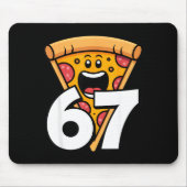 Funny 67 Meme Six Seven Humor Food Zza Mousepad (Vorne)