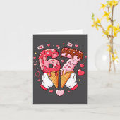 Funny 67 Meme Six Seven Ice Cream Matching Couples Karte (Gelbe Blume)