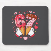 Funny 67 Meme Six Seven Ice Cream Matching Couples Mousepad (Vorne)