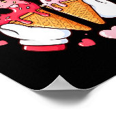 Funny 67 Meme Six Seven Ice Cream Matching Couples Poster (Ecke)