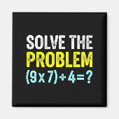 Funny 67 Meme Six Seven Math Teacher Brain-rot Jok Magnet (Vorne)