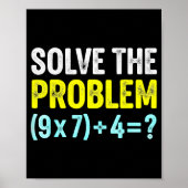 Funny 67 Meme Six Seven Math Teacher Brain-rot Jok Poster (Vorne)