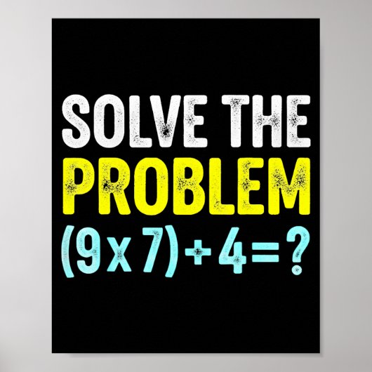 Funny 67 Meme Six Seven Math Teacher Brain-rot Jok Poster (Vorne)