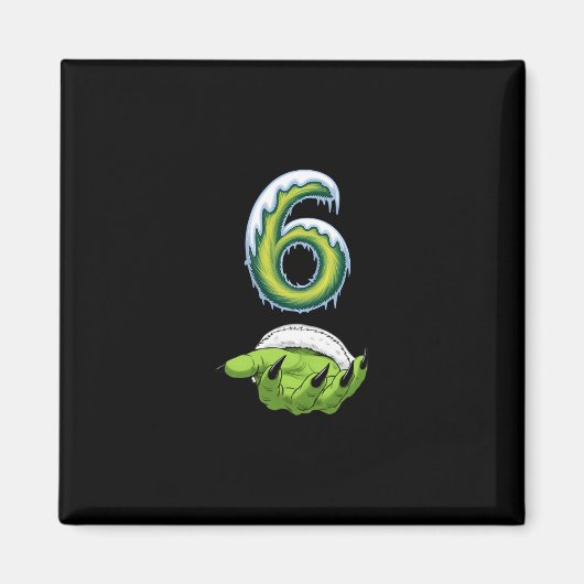 Funny 67 Meme Six Seven Scary Monster Hands Christ Magnet (Vorne)