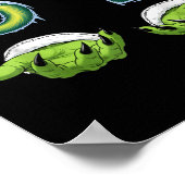 Funny 67 Meme Six Seven Scary Monster Hands Christ Poster (Ecke)