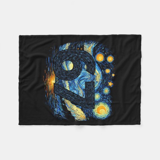 Funny 67 Meme Six Seven Starry Art Night  Fleecedecke (Vorderseite (Horizontal))