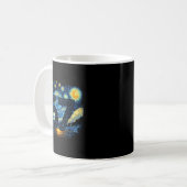 Funny 67 Meme Six Seven Starry Art Night Kaffeetasse (Vorderseite Links)