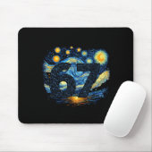 Funny 67 Meme Six Seven Starry Art Night Mousepad (Mit Mouse)