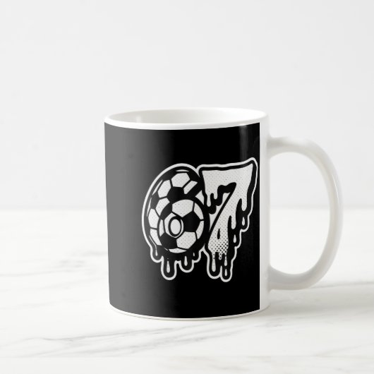 Funny 67 Meme Slang Soccer Ice Cream Drip Six Seve Kaffeetasse (Rechts)