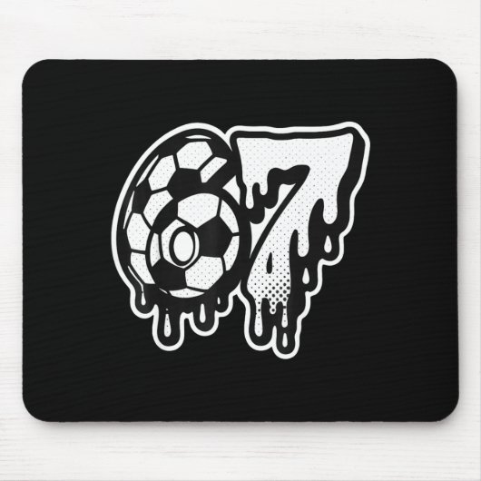 Funny 67 Meme Slang Soccer Ice Cream Drip Six Seve Mousepad (Vorne)