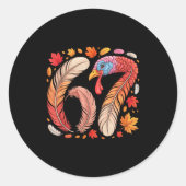 Funny 67 Meme Thanksgiving Six Seven Turkey  Runder Aufkleber (Vorderseite)