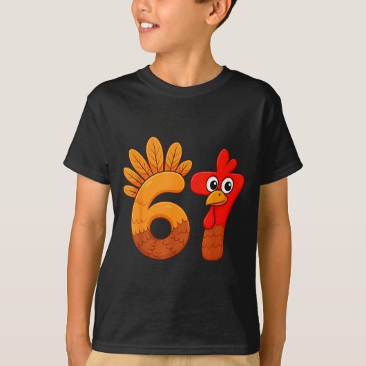 Funny 67 Meme Thanksgiving Turkey Day 6 7 Holiday T-Shirt (Vorderseite)