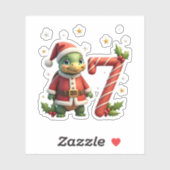 Funny 67 Meme Turtle Christmas PJm Men Women Famil Aufkleber (Blatt)