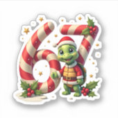 Funny 67 Meme Turtle Christmas PJm Men Women Famil Aufkleber (Vorderseite)